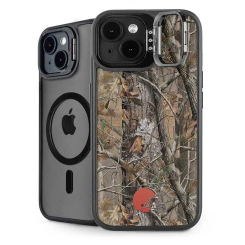NFL Cleveland Browns Realtree AP Camo iPhone 15 Kickstand Case